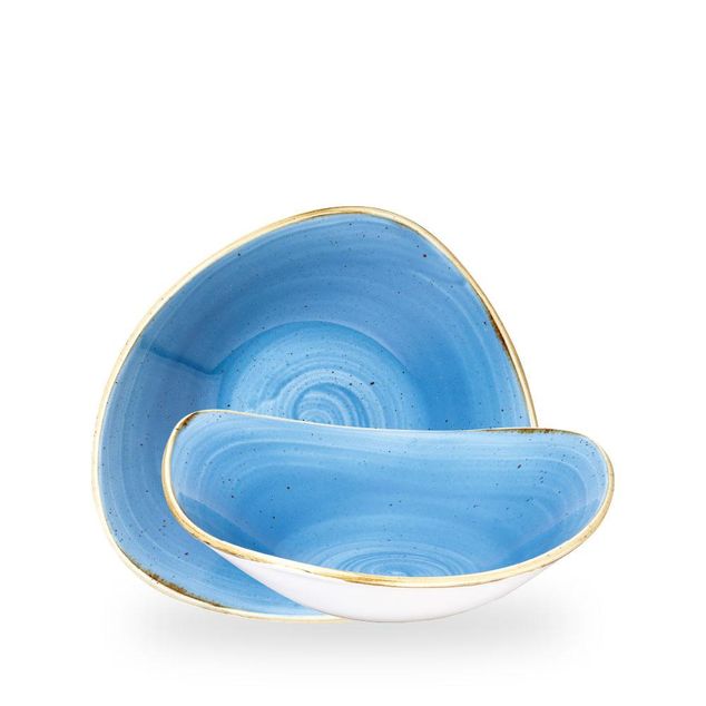 Stonecast Cornflower Blue Triangular Bolle 23.5Cm