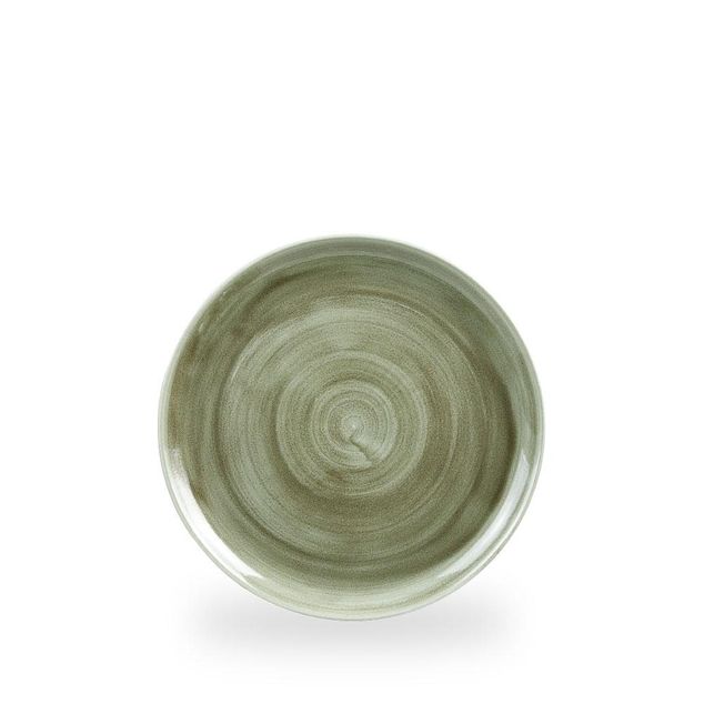 Stonecast Patina Burnished Green Evolve Coupe Tallerken 21.7Cm