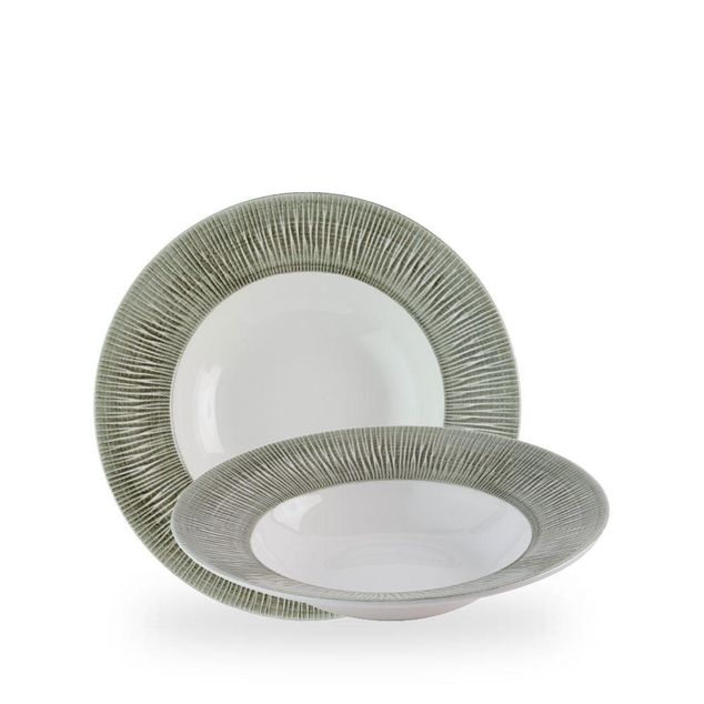 Bamboo Ceramic Spinwash Alpine Wide Rim Bowl 28cm