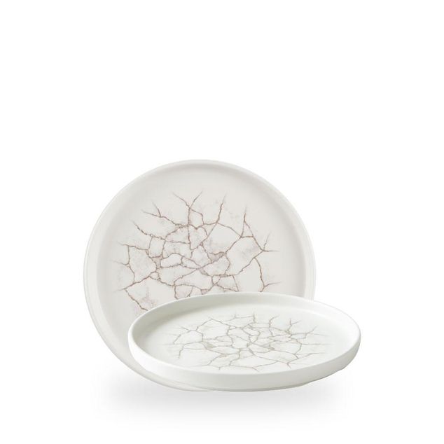 Studio Prints Kintsugi Agate Grey Walled Tallerken 21Cm