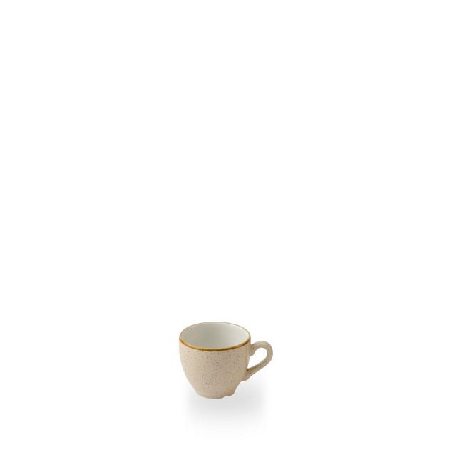 Stonecast Nutmeg Cream Cafe Espresso Cup 10cl H: 5.5cm Dia 6.5cm
