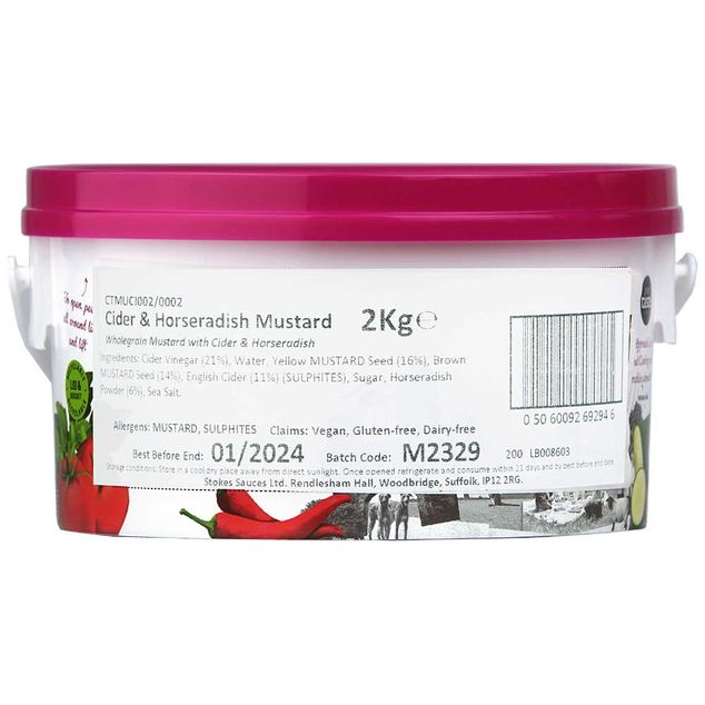 Stokes Cider & Horseradish Mustard 2kg spann