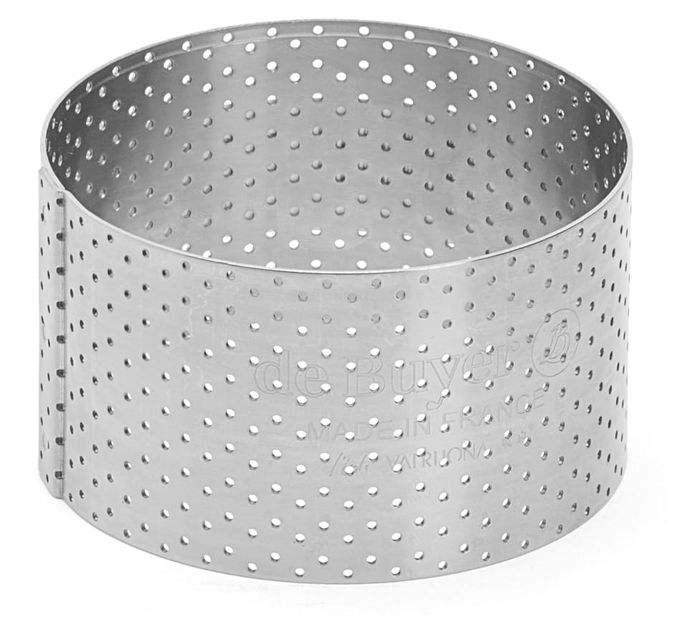 Perforated St-Steel Tart Ring Straight-DIA: 24 H 4,5