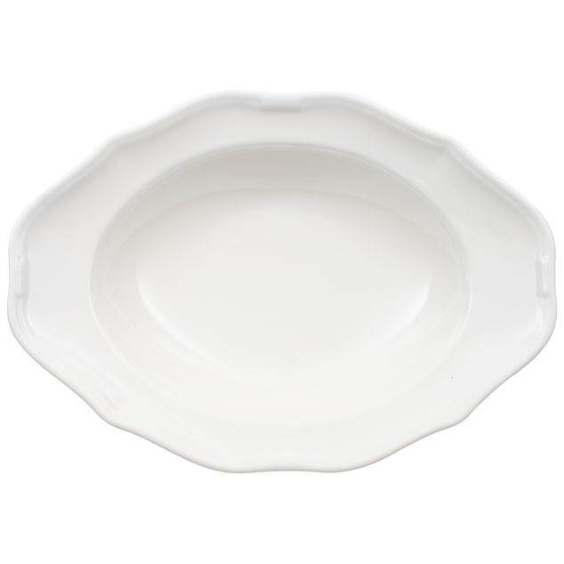 La Scala white Oval deep plate 290x210mm 0,57L