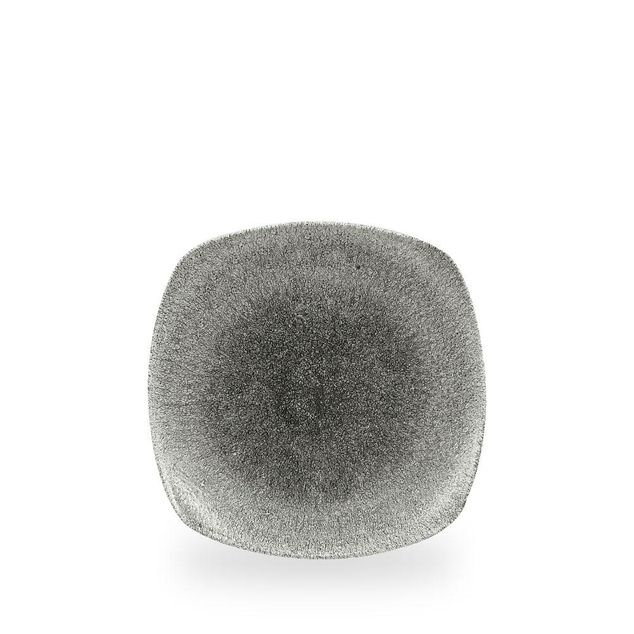 Raku Quartz Black X Kvadrat Kvadrat Tallerken 21.5Cm
