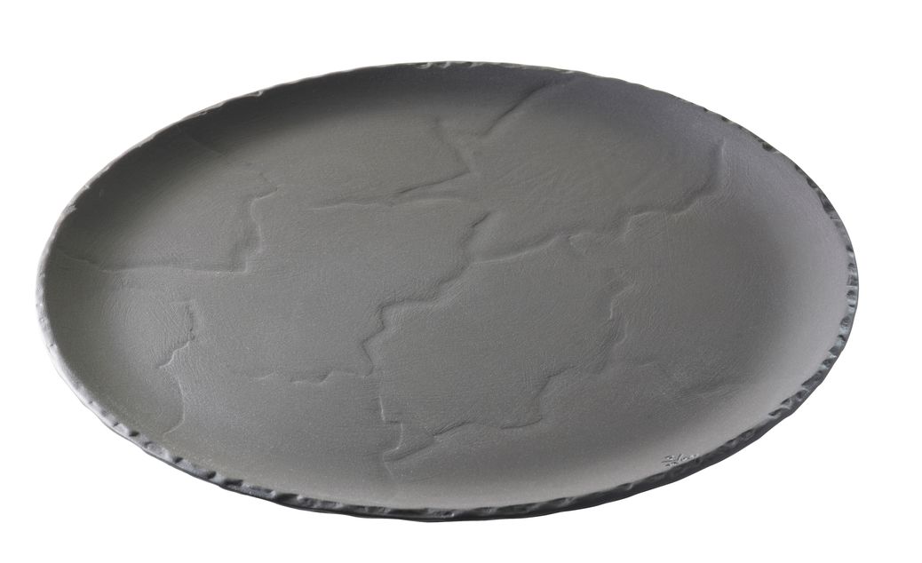 Basalt Rund Flat Tallerken 32Cm Matt Slate Style