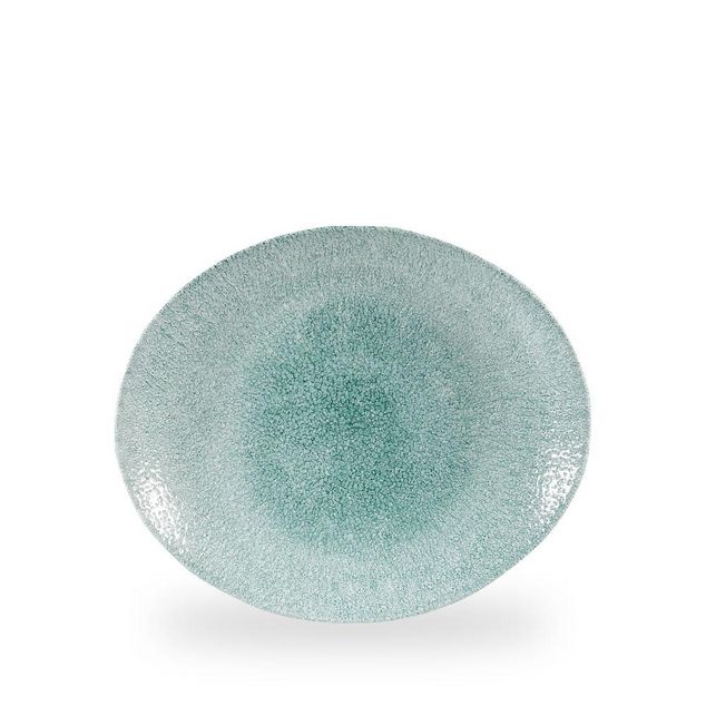 Raku Jade Green Orbit Oval Coupe Tallerken 27 X 22.9Cm