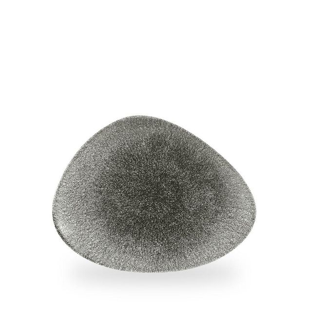 Raku Quartz Black Chefs Tallerken 26.5 X 20.5Cm