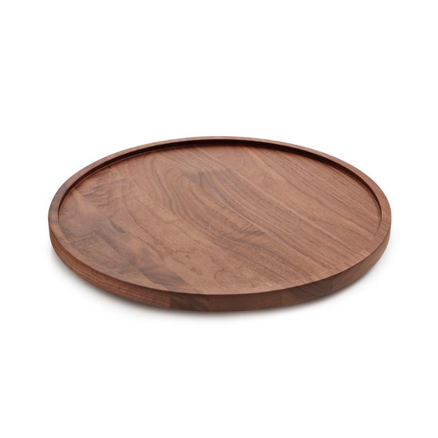 En Scene Round Tray With Edge 33Cm Walnut
