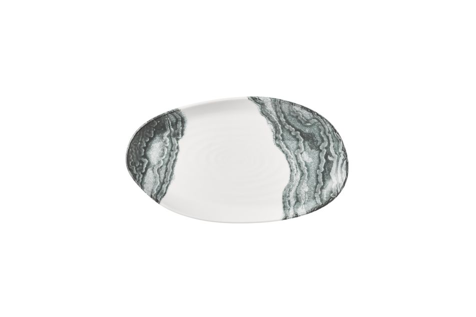 Inked Tide Black * Natural Oblong * 26 x 15cm