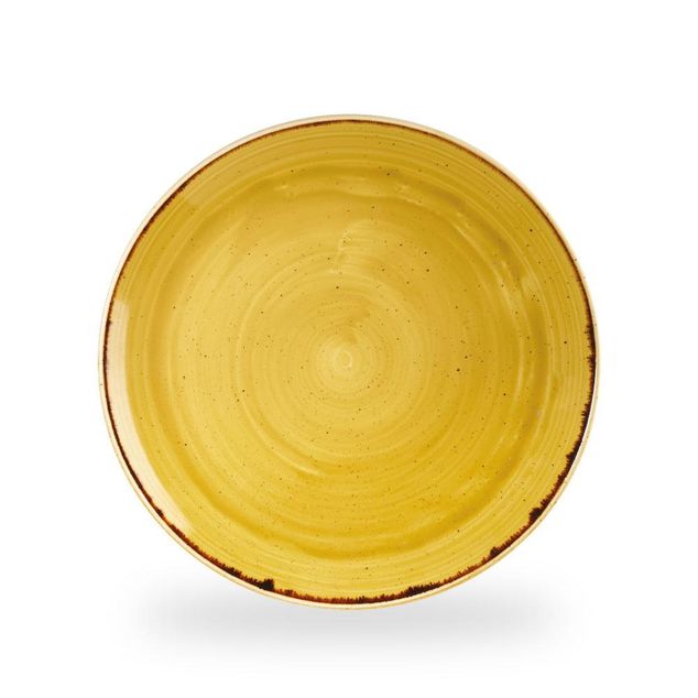 Stonecast Mustard Evolve Coupe Tallerken 28.8Cm