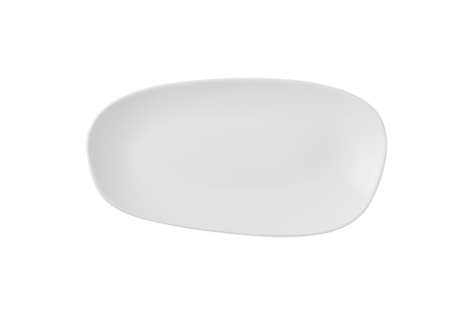 Opal White Opal * Organic Oblong Plate * 35 x 18.5cm