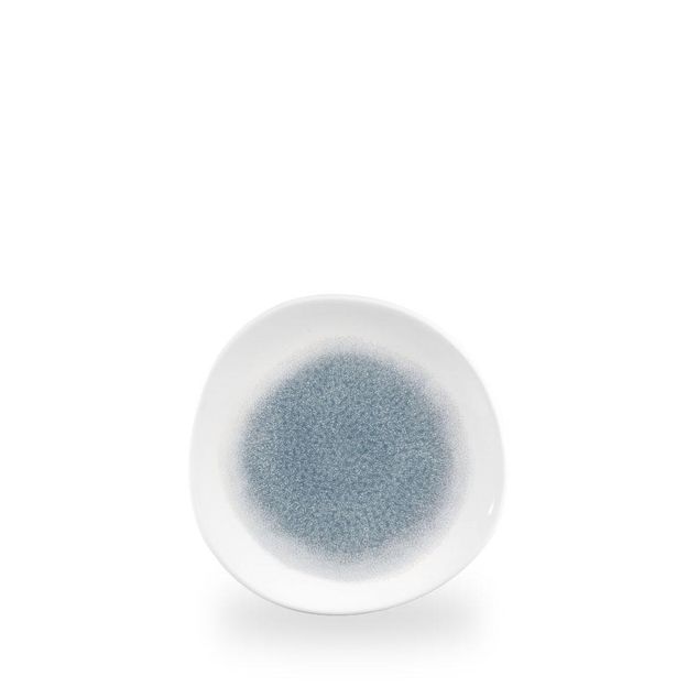Raku Topaz Blue Rund Trace Tallerken 18.6Cm