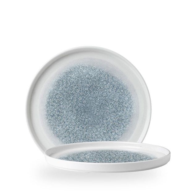 Raku Topaz Blue Walled Tallerken 26Cm