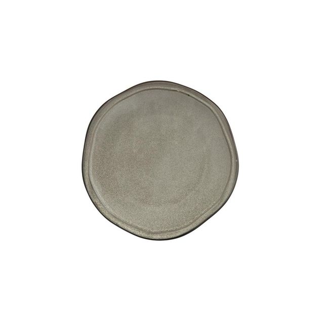 STON GREY Plate flat round - Ø25,5cm - H:20cm