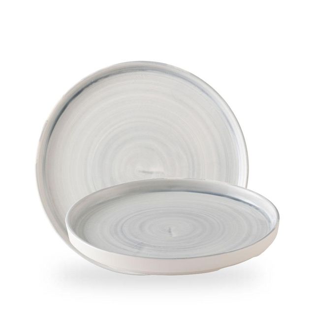 Stonecast Canvas Grey Walled Plate 27.5cm