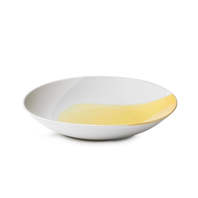 CONFLUENCE Deep Coupe Plate 24Cm Saffron Alabaster white