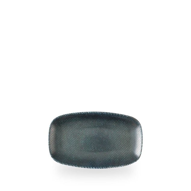 Astro Metallic Blue Oblong Chefs Plate 12.1cm