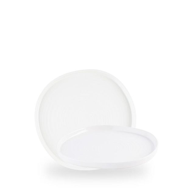 White Organic Walled Plate 21cm H:2cm