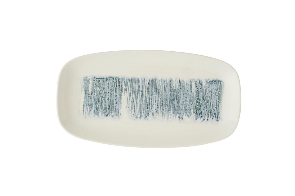 Lyra Blue Oblong Plate 35.5 x 18.9cm