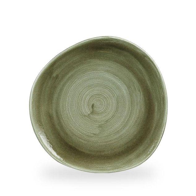 Stonecast Patina Burnished Green Rund Trace Tallerken 28.6Cm