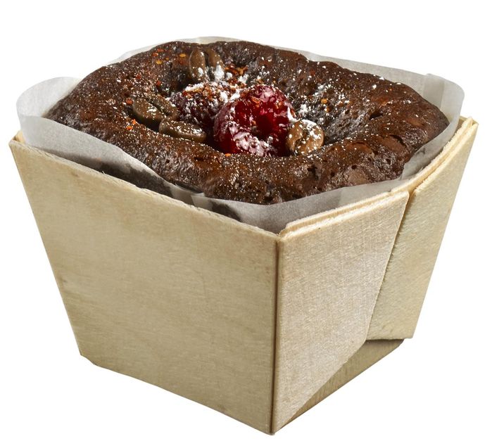 Solia Wooden Punnet 70X70X55 Mm With Baking Paper 25 Stk. (C&C)