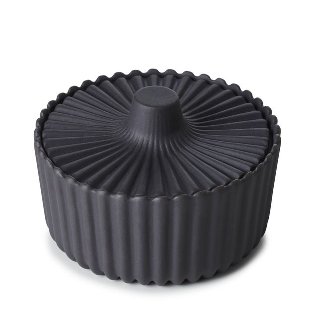 Pekoe Sugar Bolle Med Lokk 10Cl Black Smooth Dark Metal