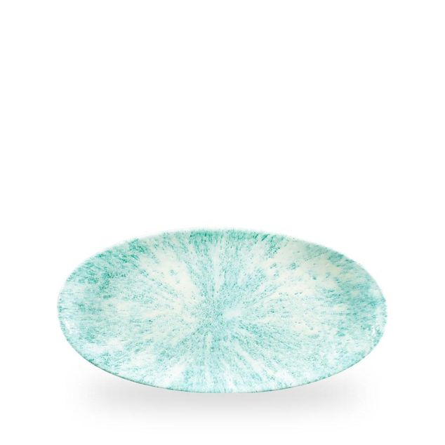 Stone Aquamarine Oval Chefs Tallerken 29.9 X 15Cm