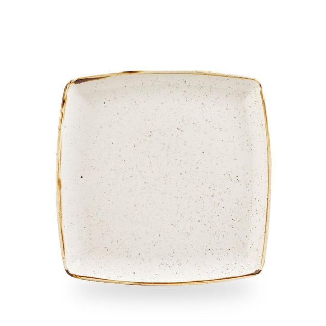 Stonecast Barley White Dyp Kvadrat Tallerken 26.8Cm