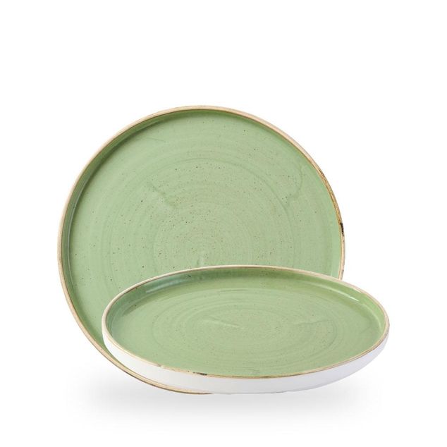 Stonecast Sage Green Walled Plate 26cm H: 2cm