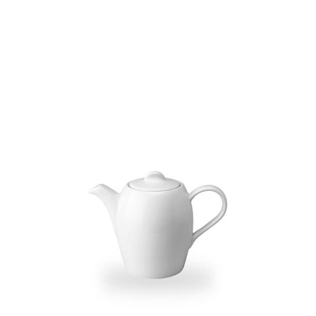 White Cafe Teapot 34Cl H: 12Cm