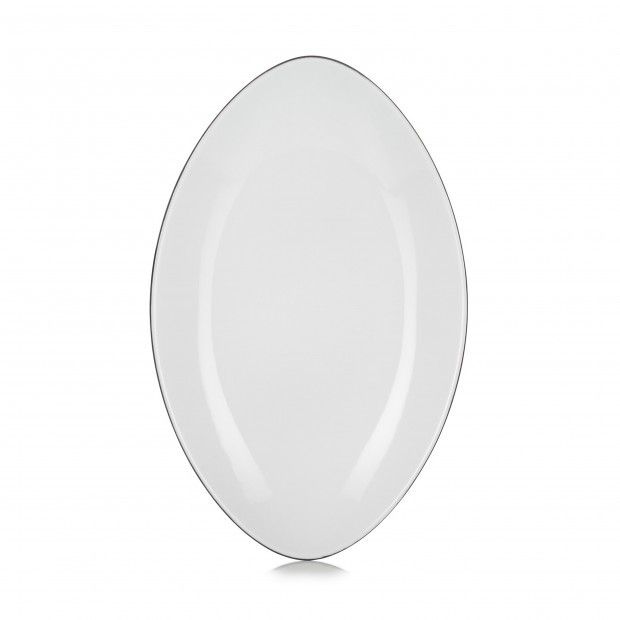 EQUINOXE Oblong Plate 36Cm White Cumulus