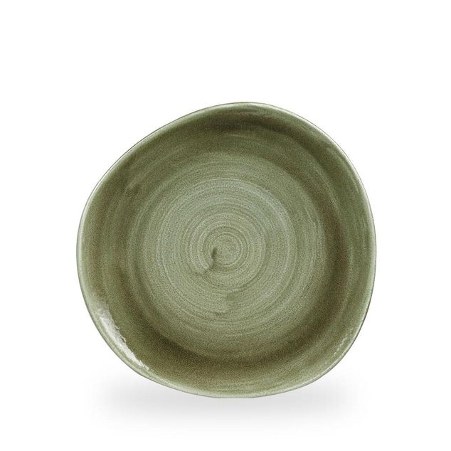 Stonecast Patina Burnished Green Rund Trace Tallerken 26.4Cm