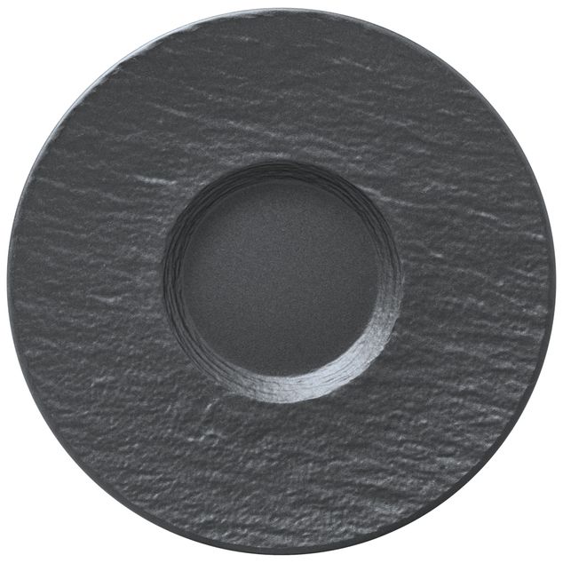 The Rock Black Shale Saucer 155x155x20mm
