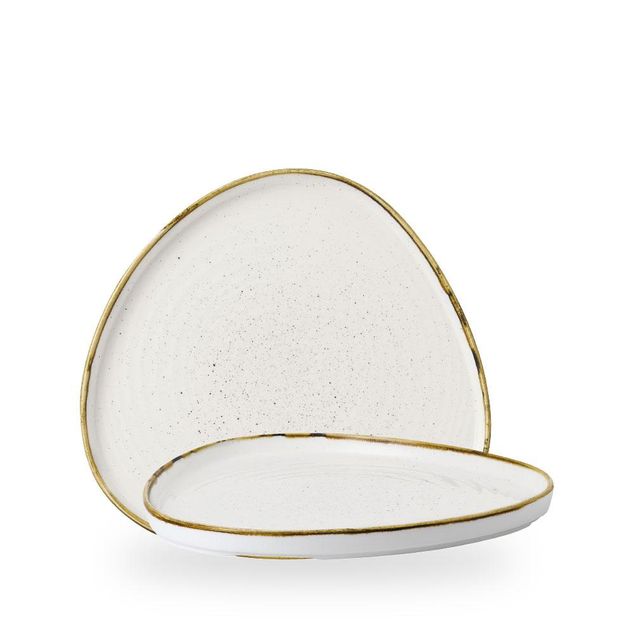 Stonecast Barley White Triangle Walled Chefs Tallerken 26Cm