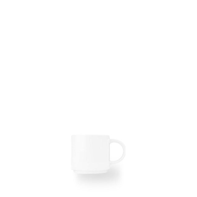 White Stacking Frokost Kopp 28.4Cl H: 8Cm
