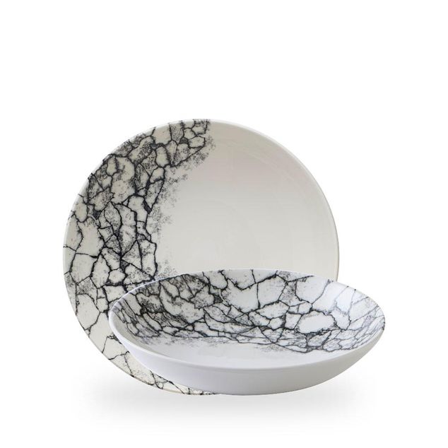 Kintsugi Accents Quartz Black Evolve Coupe Bolle 24.8Cm