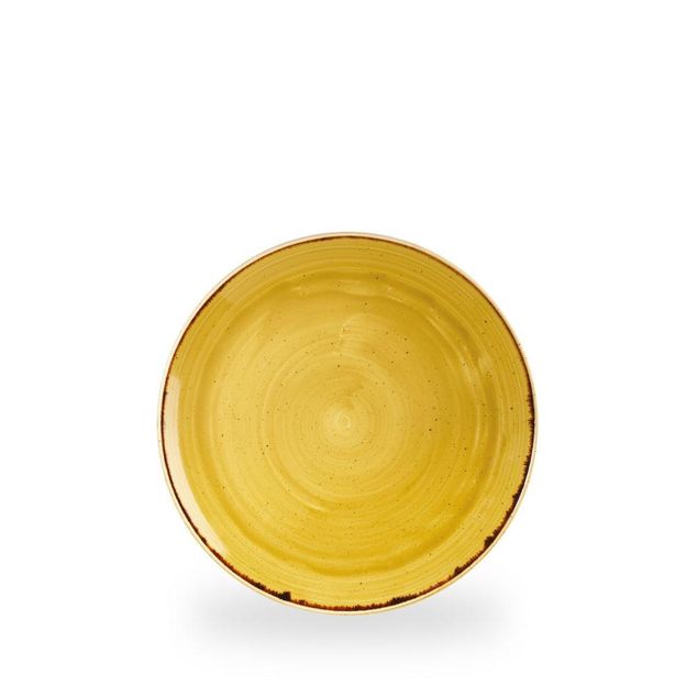 Stonecast Mustard Evolve Coupe Tallerken 21.7Cm