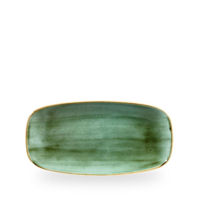 Stonecast Samphire Green Chefs Oblong Tallerken 29,8x15,3cm