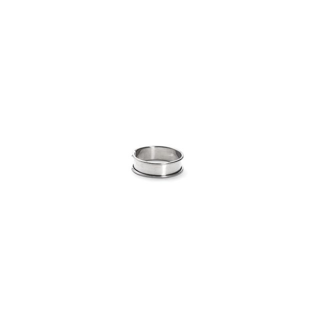 St. Steel Tart Ring Rolled Edge 6 Cm