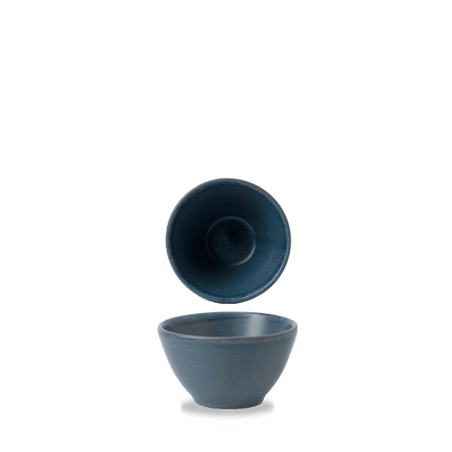 Oslo Blue Contour Dip Pot 8.5Cm