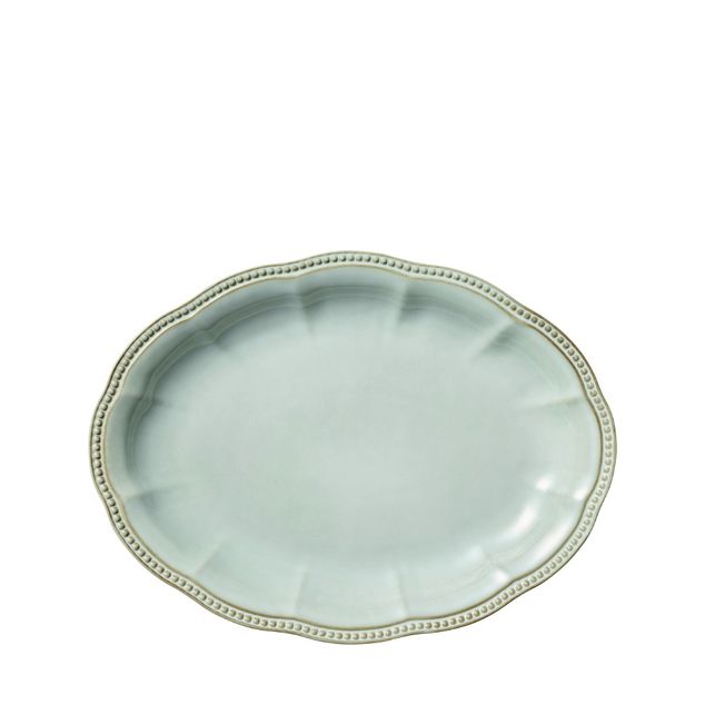 MANETTE PERLS Platter oval with rim - H:40cm