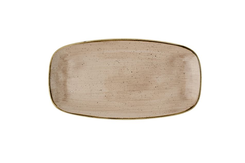 Stonecast Truffle Oblong Chefs Oblong Plate 35.5X18.9cm