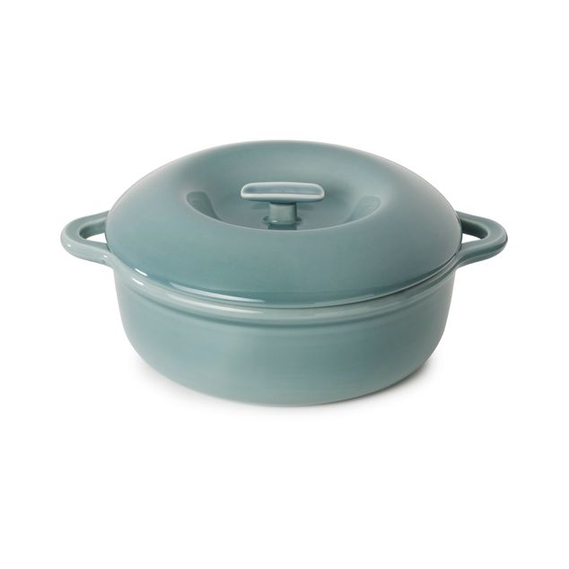 Bombance Round Cocotte 29Cm Induction With Porcelain Lid Cloud Grey