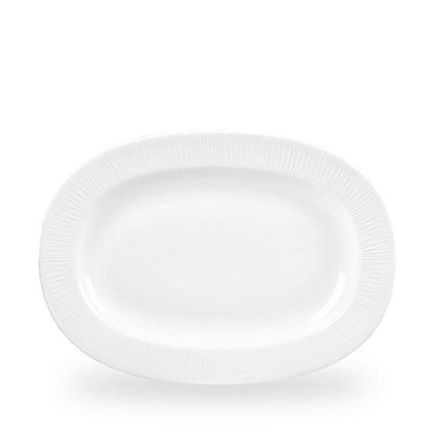 Bamboo Oval Ildfast Large Rimmed 33Cm