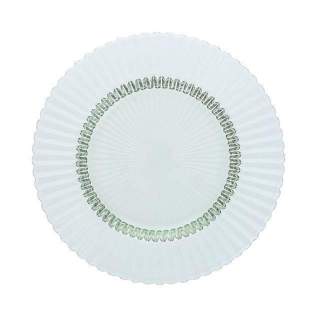Fortessa ARCHIE Glass Plate flat 32,5cm sage (4)