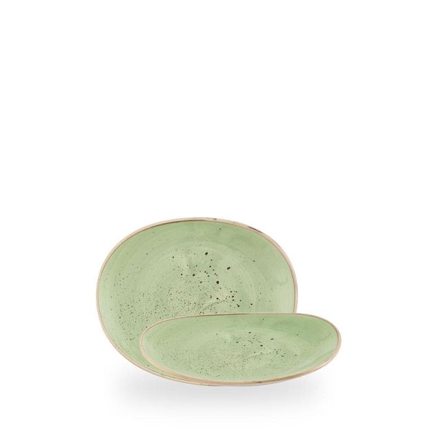 Stonecast Sage Green / Opal Organic Plate  / 18.5cm