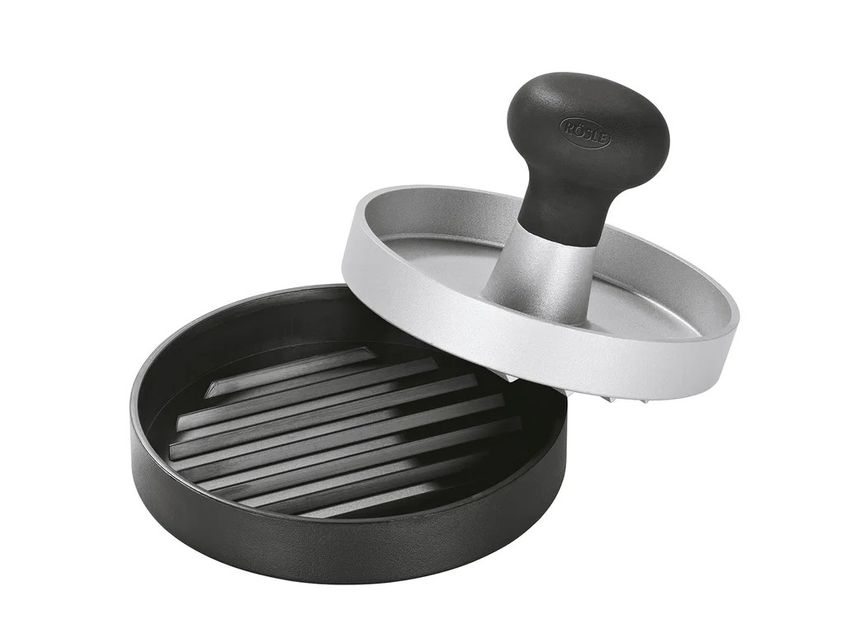 Burgerpresser 11,5 x 8 cm 18/10 stål/ABS