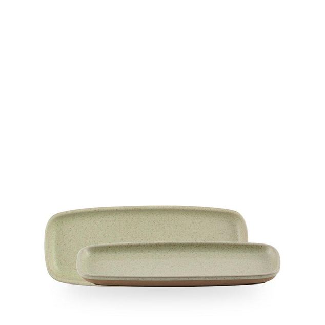 Emerge Speckled Green / Rectangular Plate  / 25.1 x 10cm