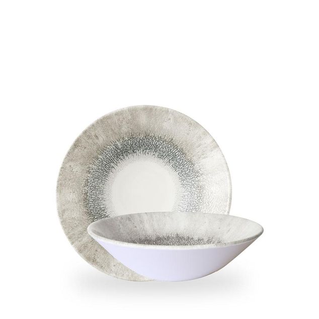 Studio Prints Fusion Grey Evolve Deep Coupe Bowl 22.2cm H: 6.5cm 110cl